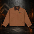 FOUNDRY Duck Cloth Work Jacket — Durable Brown Canvas Jacket with Zip Front