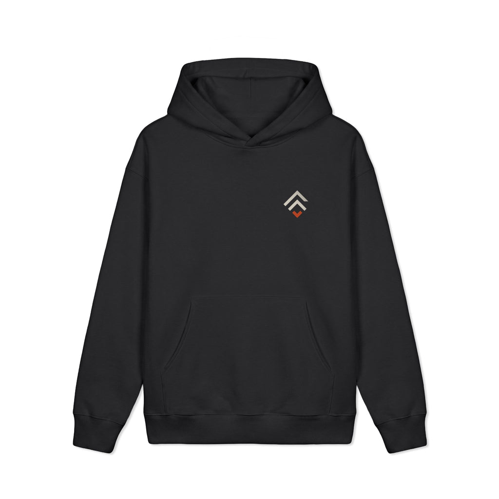 Foundry Chevron Arrow Graphic Hoodie — Minimalist Geometric Pullover