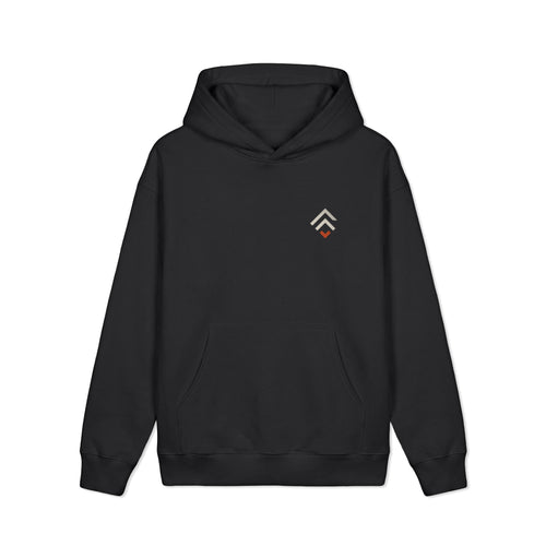 Foundry Chevron Arrow Graphic Hoodie — Minimalist Geometric Pullover