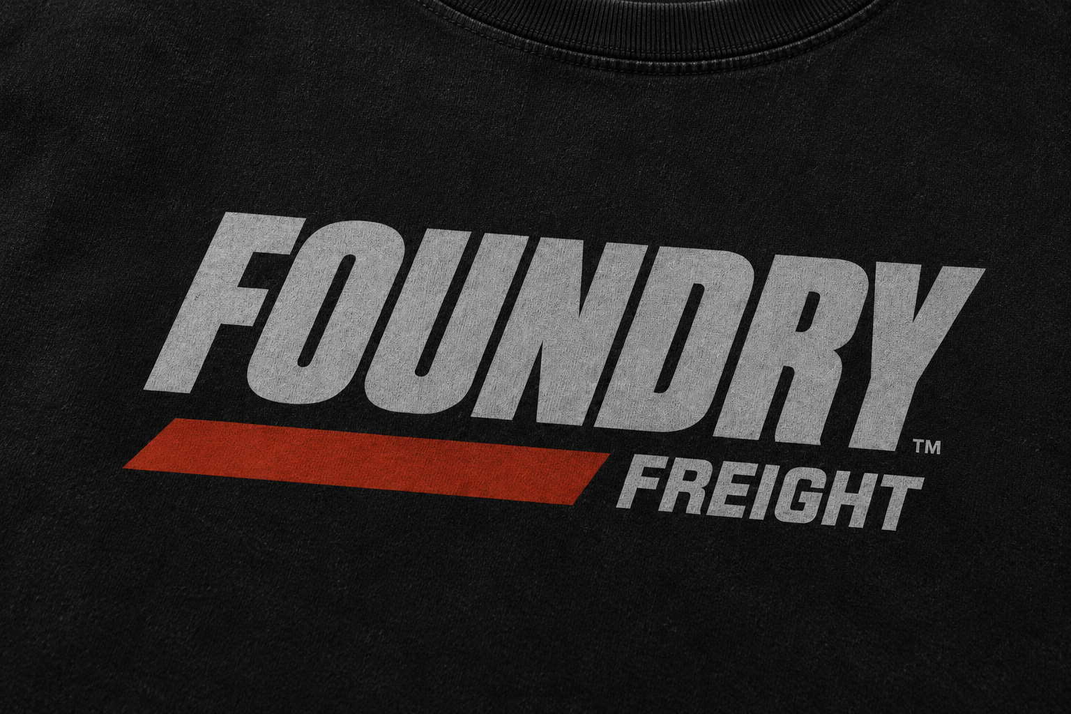 Foundry Freight Graphic Tee — Vintage Acid-Wash Oversized Shirt