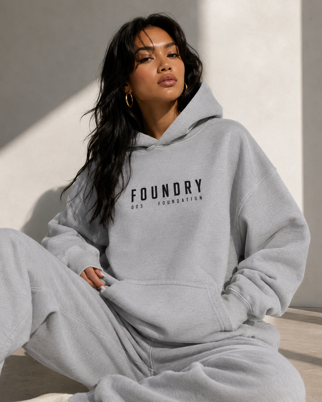Foundry Relaxed Hoodie – Minimal Logo Comfort Pullover