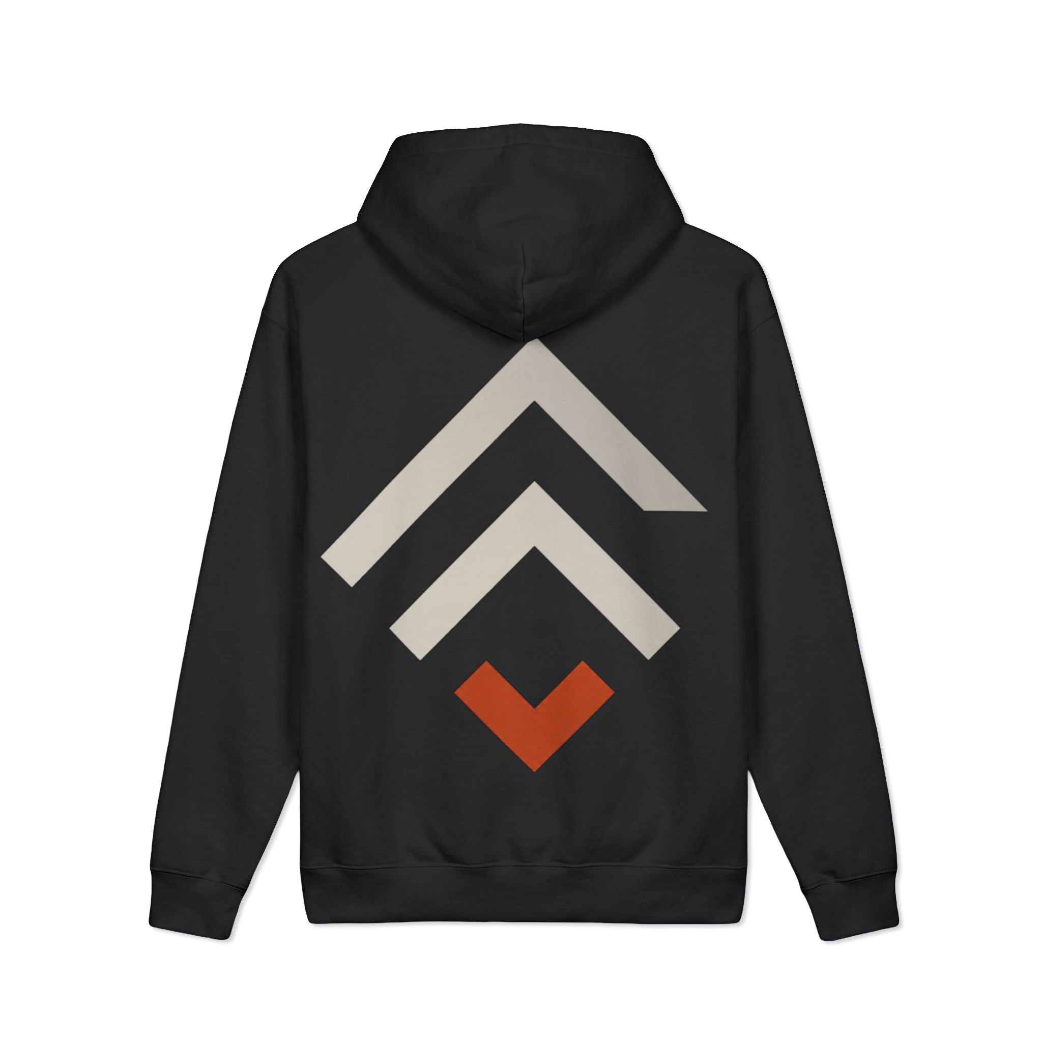 Foundry Chevron Arrow Graphic Hoodie — Minimalist Geometric Pullover